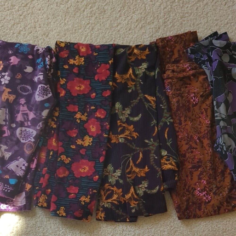 Lularoe Fall Colors L/Xl Leggings Set